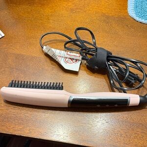 Pink Hair Straightening Brush